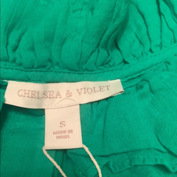 Chelsea & Violet Green Ruffled Sundress/Romper - Picture 2 of 12